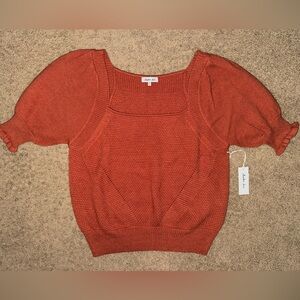 Anthropologie Orange Sweater